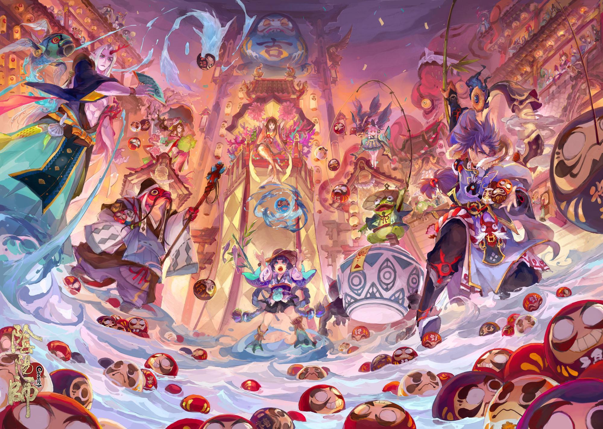 p站画师作品阴阳师/水系式神
