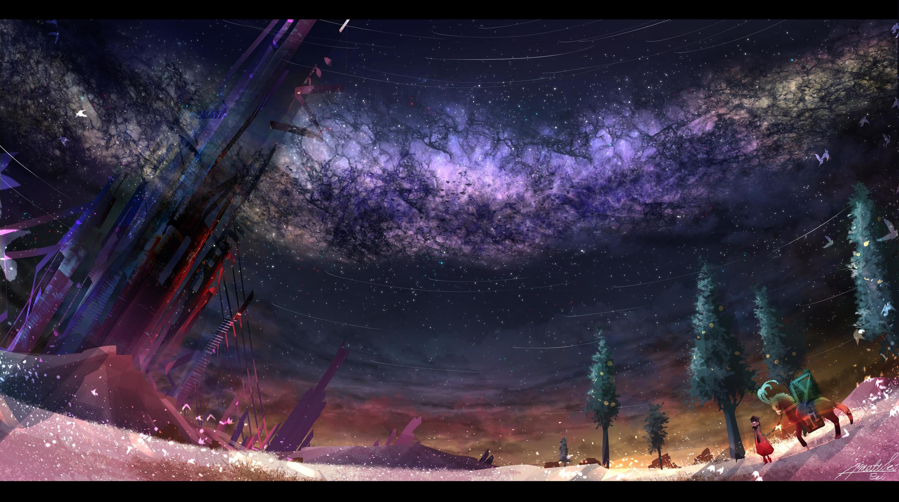 p站画师作品星空平原