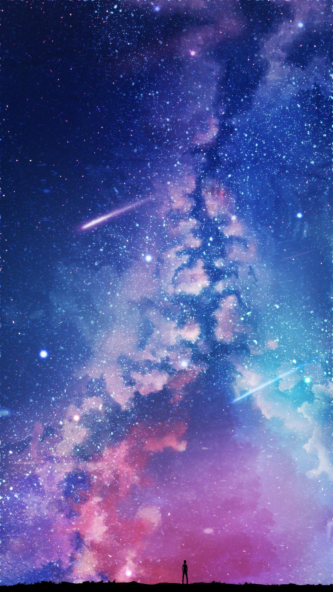 海湖夏夜空原创5000收藏傍晚朝日田舍风景画积雨云背景画星云放学后
